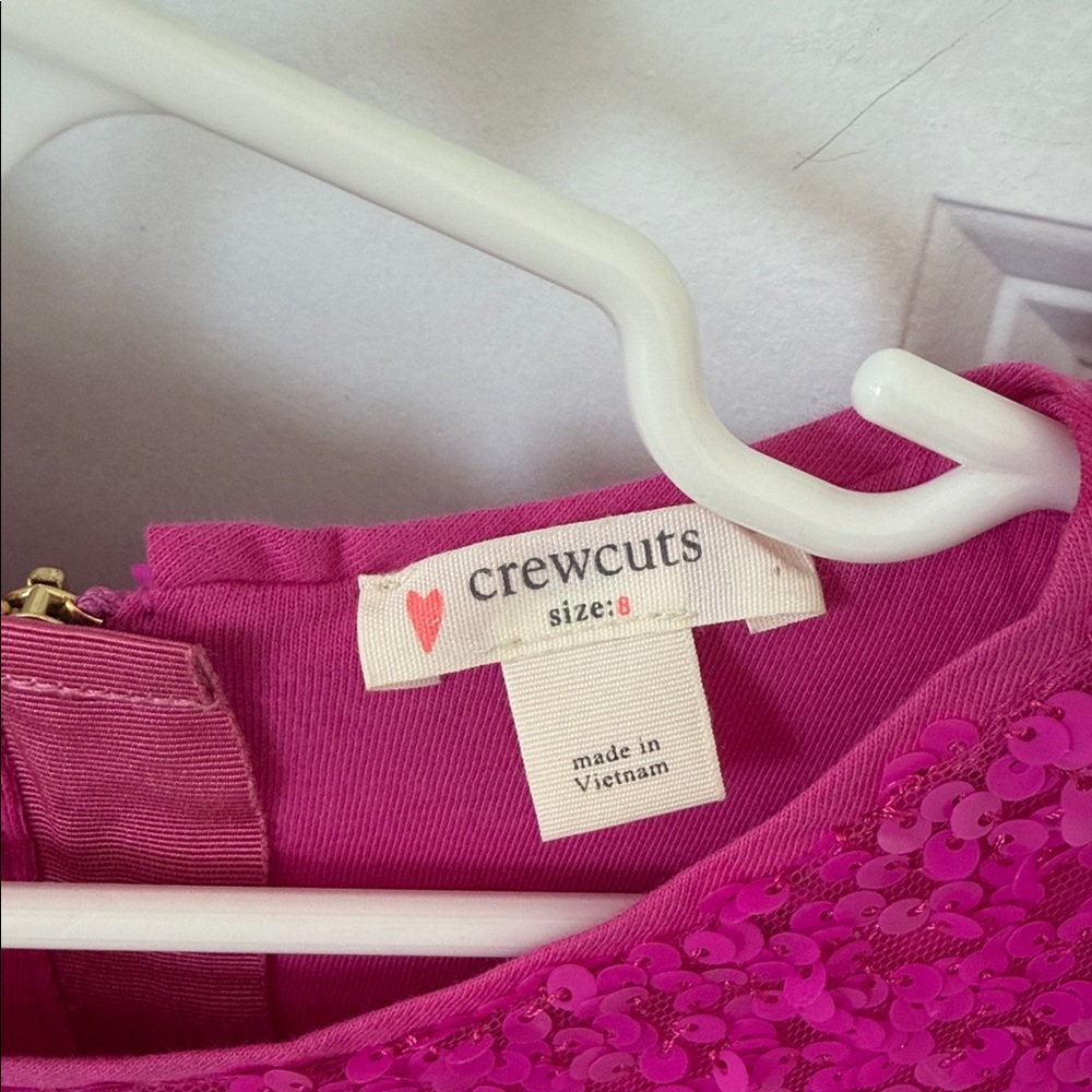 Crewcuts Fuchsia Sequin Kids Dress - Picture 2 of 2